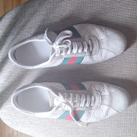Authentic Nylon Gucci shoes size 8 white - Picture 2 of 6